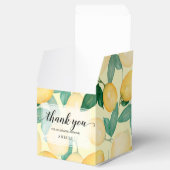 水彩画のレモンと緑の感謝 フェイバーボックス (オープン)