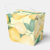 水彩画のレモンと葉の感謝 フェイバーボックス (裏面サイド)