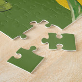 水彩画のレモンと葉 5 ジグソーパズル (側面)