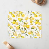 水彩画のレモン13 ノートカード (正面/裏面インサイチュ)