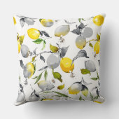 水彩画のレモン14 クッション (裏面)
