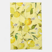 水彩画のレモン15 キッチンタオル (縦)