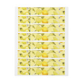水彩画のレモン16 ラップアラウンドラベル (シート)