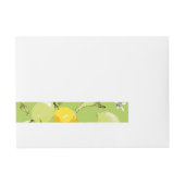 水彩画のレモン23 ラップアラウンド宛名ラベル (正面)