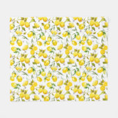 水彩画のレモン5 フリースブランケット (正面(横))