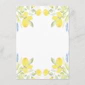 水彩画のレモン エンクロージャーカード (裏面)