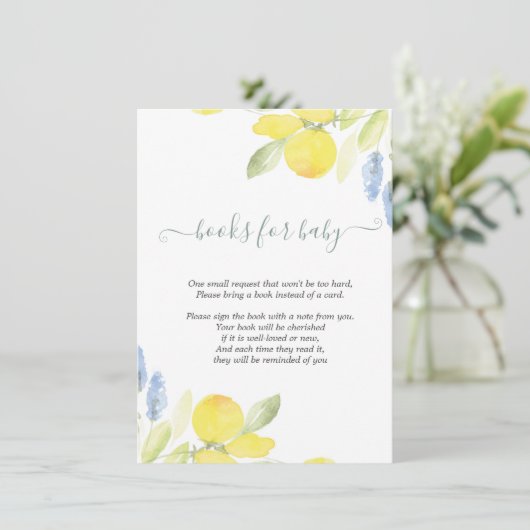 水彩画のレモン エンクロージャーカード (スタンド正面)