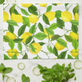 水彩画のレモン キッチンタオル (折り畳み)