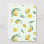 水彩画のレモン　スイートリトルワン　カスタマイズ可能 招待状 (裏面)