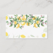水彩画のレモン フレーム レジストリー エンクロージャーカード (裏面)