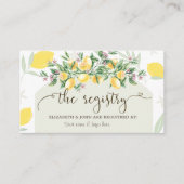 水彩画のレモン フレーム レジストリー エンクロージャーカード (正面)