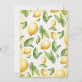 水彩画のレモン　ベイビーシャワー 招待状 (裏面)