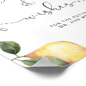 水彩画のレモン　新婚夫婦へのアドバイスと願い ポスター (角)