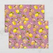 水彩画のレモン 25 招待状 (正面/裏面)