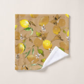 水彩画のレモン 33 バスタオルセット (ウォッシュタオル)