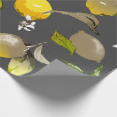 水彩画のレモン 35 ラッピングペーパー (角)