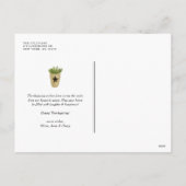 水彩画のローストターキー ハッピースタンクスギブ シーズンポストカード (裏面)