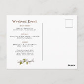 水彩画のワイナリーでの独身最後の週末 ポストカード (裏面)