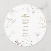 水彩画のワイルドフラワーメニュー メニュー (正面)