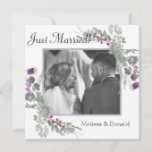 水彩画のワイルドフラワー ラベンダー 花の結婚しました (正面)