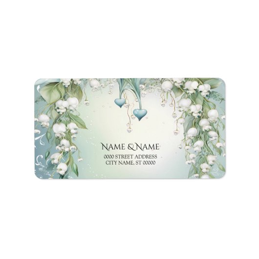 水彩画のワルワリスの住所ラベル ラベル (正面)