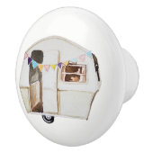 水彩画のヴィンテージのレトロのキャンピングカーのノブの引きV. 3 セラミックノブ (右)