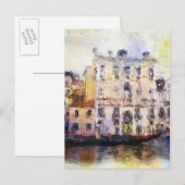 水彩画のヴェネツィア芸術的の景色 ポストカード (正面/裏面)