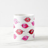 水彩画の上のPucker コーヒーマグカップ (中央)