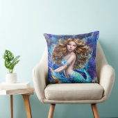 水彩画の下の人魚の海の女神ニンフ・サイレン クッション (椅子)