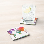 水彩画の世界地図 コースター (右側)