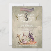 水彩画の人魚のバチェロレッテの招待状 招待状 (正面)