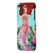 水彩画の人魚の例 iPhoneケース (裏面左)