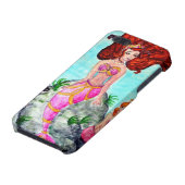 水彩画の人魚の例 iPhoneケース (下部)