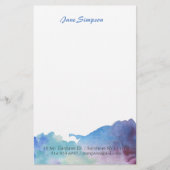 水彩画の個人的な静止した 便箋 (正面)