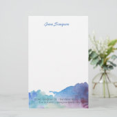 水彩画の個人的な静止した 便箋 (スタンド正面)