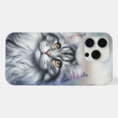 水彩画の優雅な猫 iPhoneケース (裏面横)