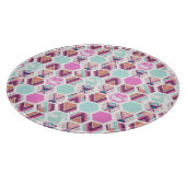 水彩画の六角形パターン カッティングボード (角)