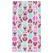 水彩画の六角形パターン スモールペーパーバッグ (正面)