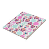 水彩画の六角形パターン タイル (側面)