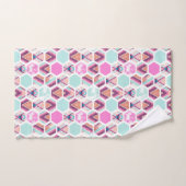 水彩画の六角形パターン バスタオルセット (ハンドタオル)