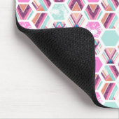 水彩画の六角形パターン マウスパッド (コーナー)