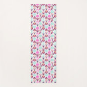 水彩画の六角形パターン ヨガマット (正面)