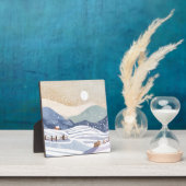 水彩画の冬の雪景色 フォトプラーク (インサイチュ)