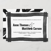 水彩画の刷子縁|の結婚式招待状 招待状 (正面/裏面)