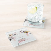 水彩画の化粧の顔 ガラスコースター (アングル)