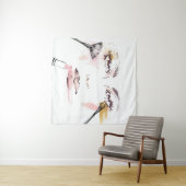 水彩画の化粧の顔 タペストリー (インサイチュ(横))