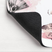 水彩画の化粧の顔 マウスパッド (コーナー)