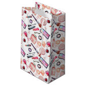 水彩画の化粧パターン スモールペーパーバッグ (裏面アングル)