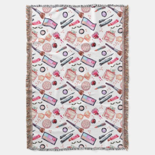 水彩画の化粧パターン スローブランケット (正面縦)