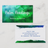 水彩画の占星術の霊魂の読書名刺 名刺 (正面/裏面)